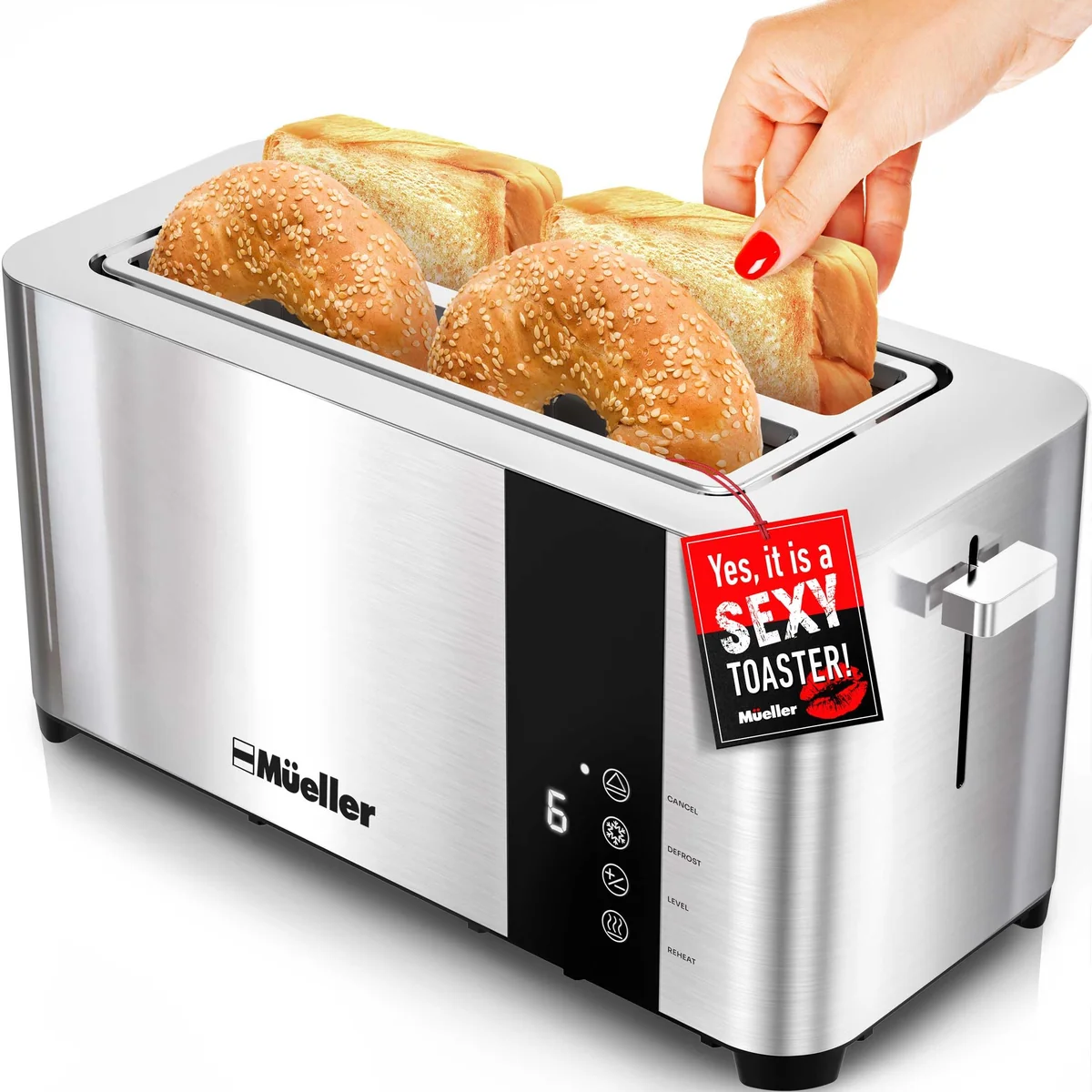 Mueller UltraToast Full Stainless Steel Toaster 4 Slice